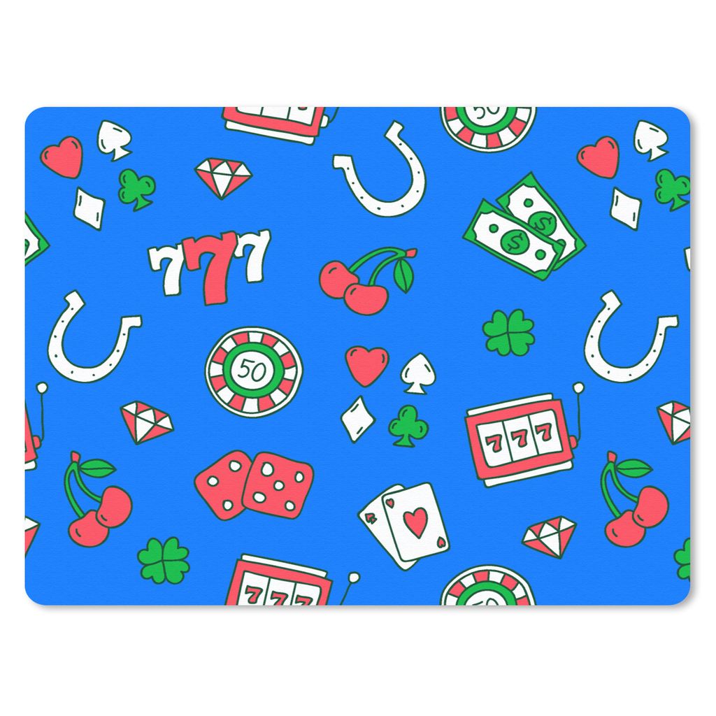 MuchoWow Mauspad Mousepad Kassetten - Casino - Spielautomat - Poker 23x19 cm - Mousepads - Maus Mat - Pad - Mausunterlage - Schreibtischunterlage...