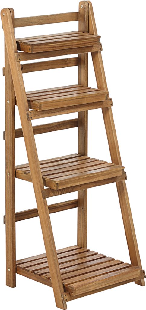 Dehner Blumenregal Macao klappbar, ca. 125 x 50 x 41 cm, FSC Akazienholz, natur