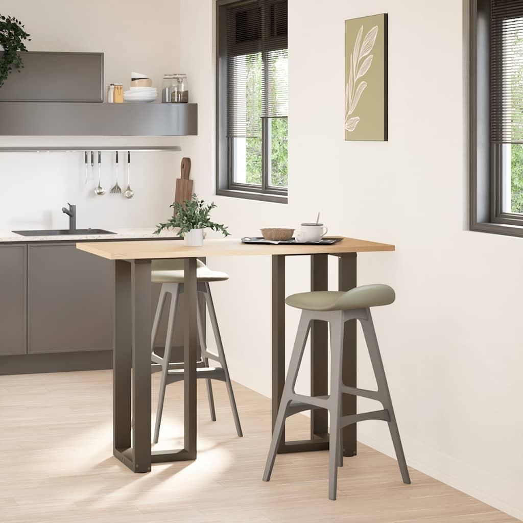vidaXL Bartischbeine T-Form 2 Stk. Naturstahl 40x35x(100-101) cm Stahl