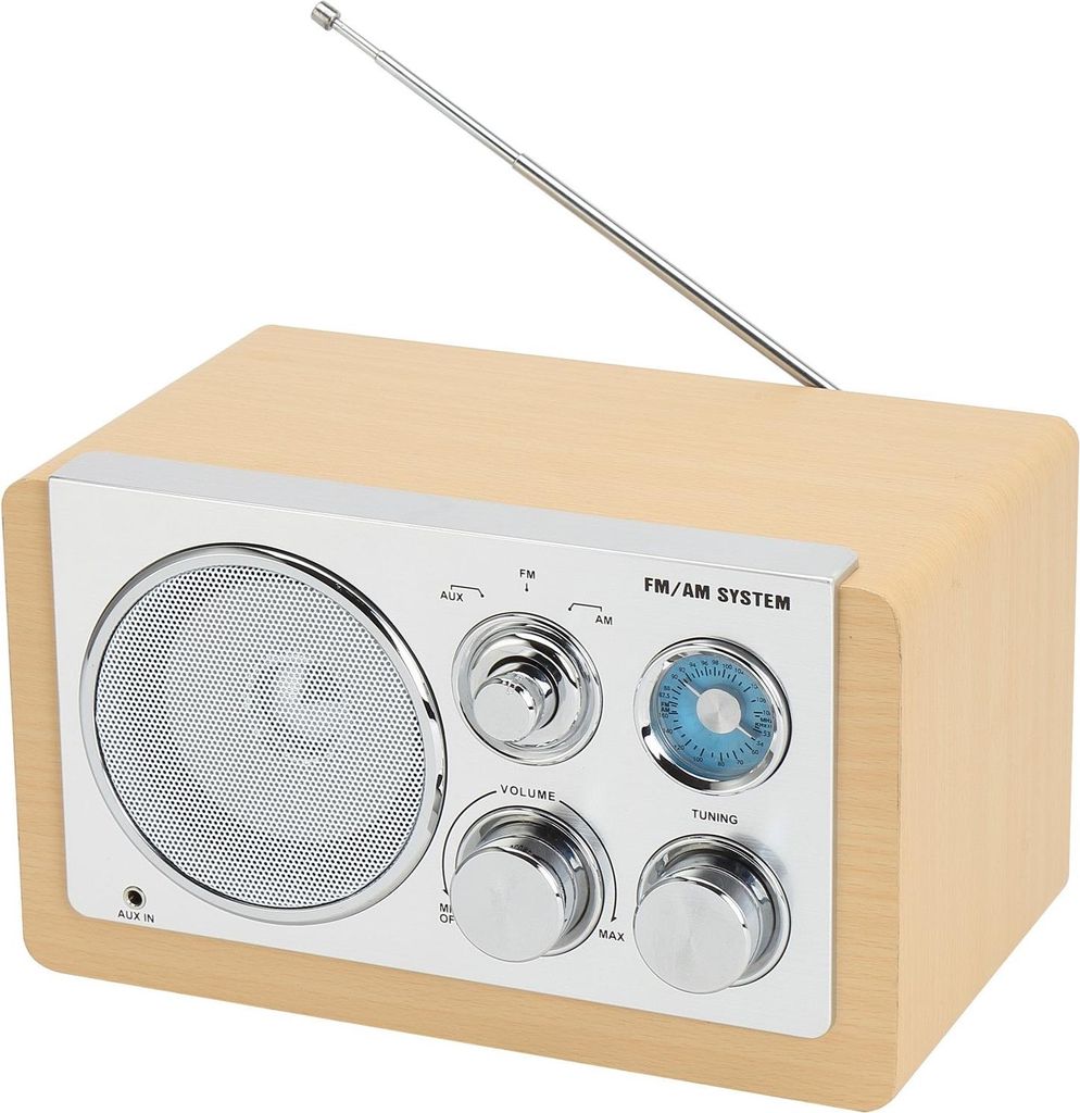 Radio analogique AM/FM Bois clair Image du produit 
