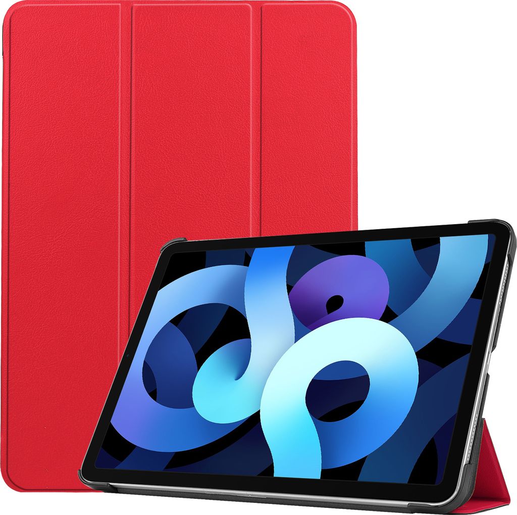 Cover für Apple Ipad Air 4 2020/2022 4. Generation 10.9 Zoll Tablethülle Schlank mit Standfunktion und Auto Sleep/Wake Funktion Rot