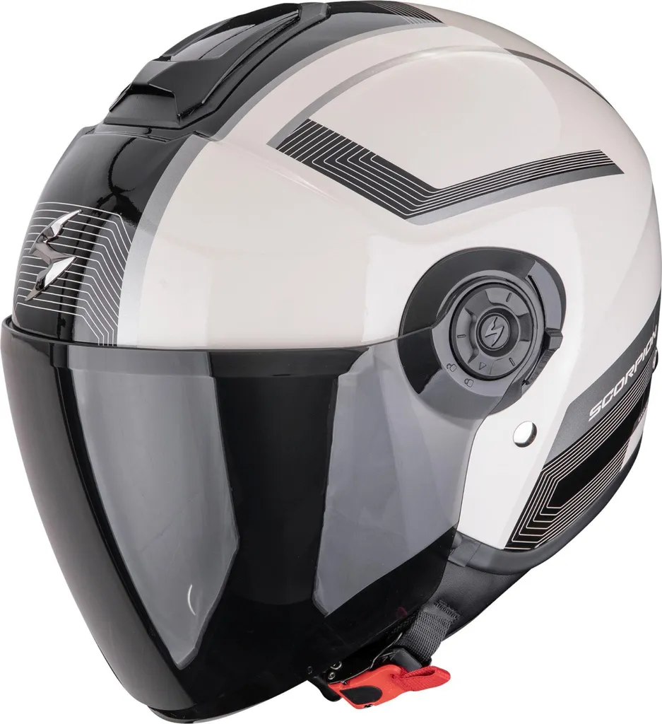 Casque moto jet Scorpion Exo-City II Cosmos en taille M coloris Crème