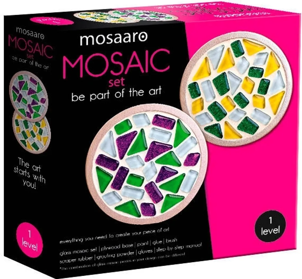 MOSAARO Mosaic Set - 2 Soucoupes Rondes Créatives pour Loisirs Créatifs