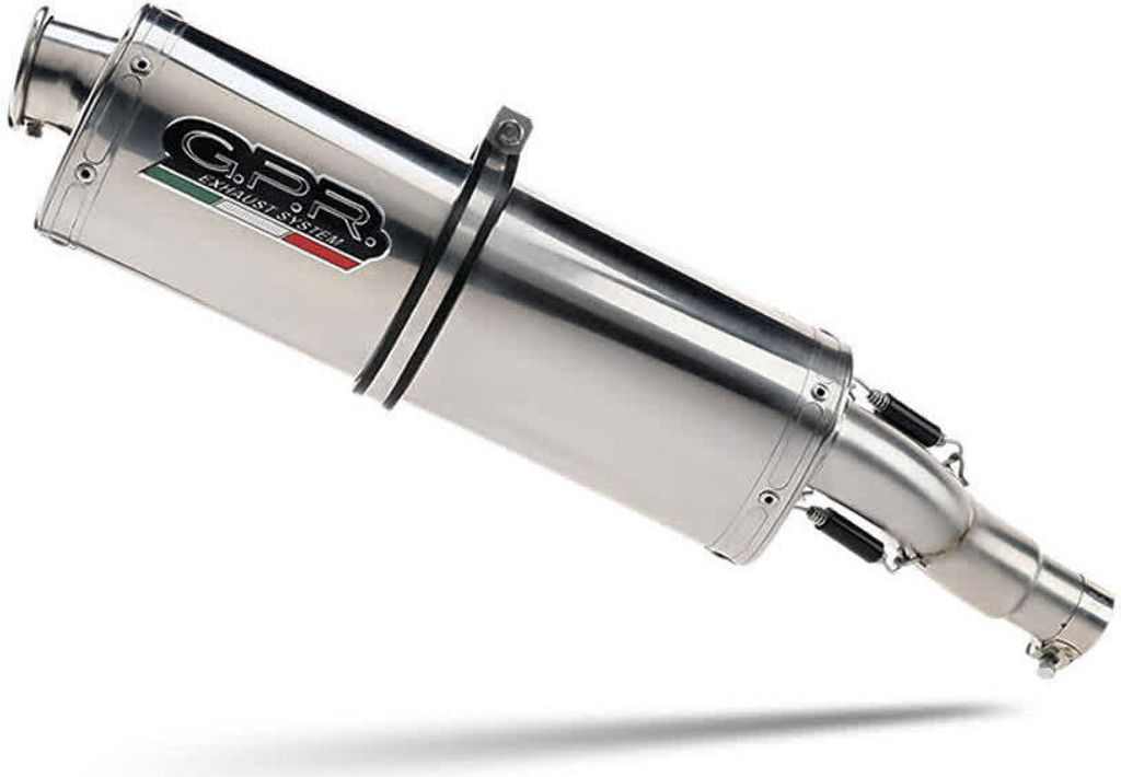 GPR Hoch-Trioval Slip-On Auspuff für Triumph Daytona 955 mit einseitiger Schwinge