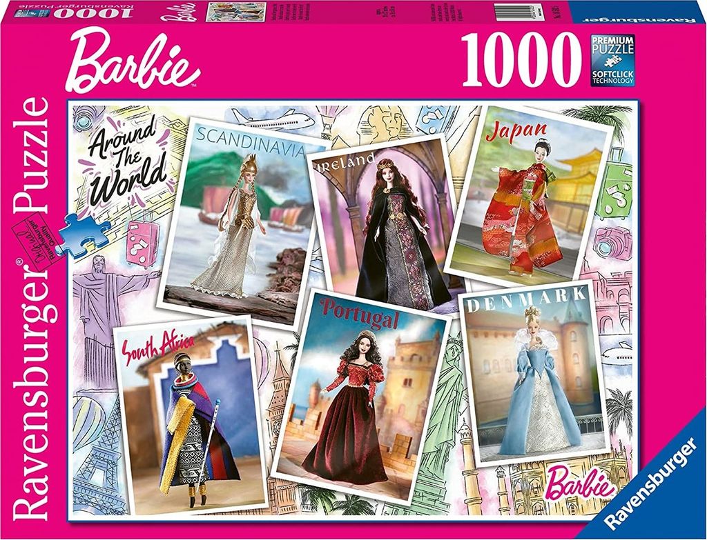 RAVENSBURGER Puzzle Barbie: Rund um die Welt 1000 Teile