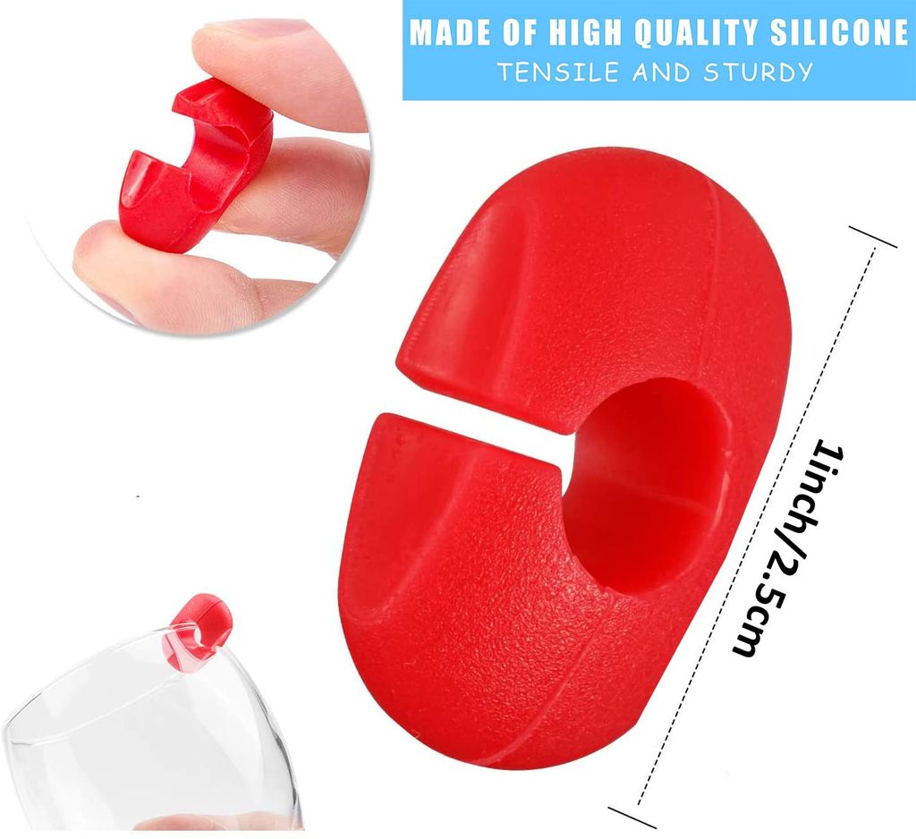 48 Stück Glasmarkierer Silikon - Wiederverwendbar Für Weingläser & Bierflaschen