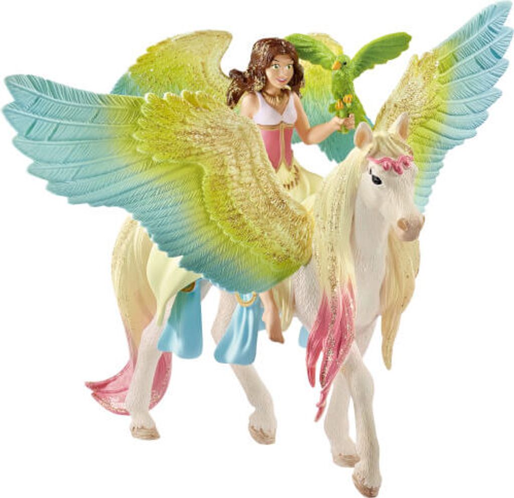 Schleich® Bayala 70566 Surah mit Glitzer-Pegasus Spielfigur Produktbild 3