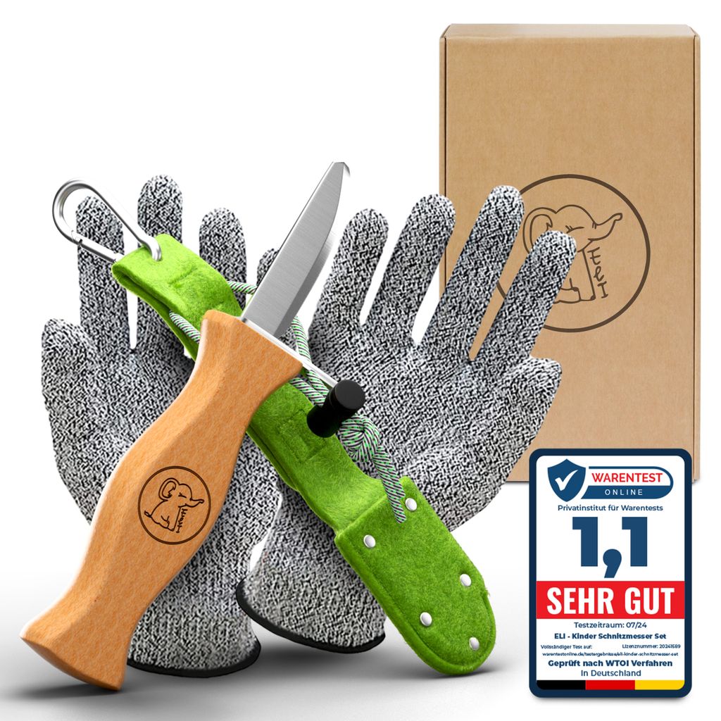 Eli® vyrezávací nôž pre deti s plsteným puzdrom od 6 rokov Obrázok produktu 