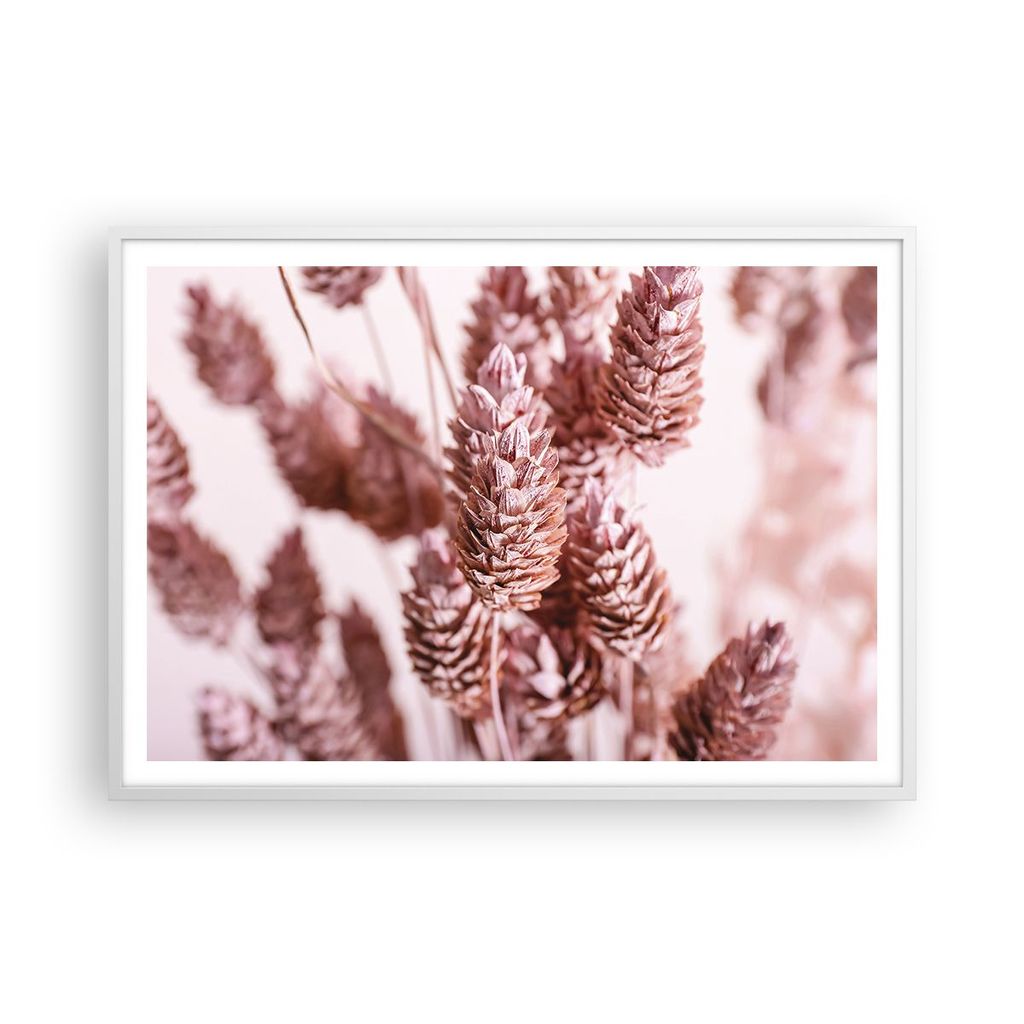 Gerahmtes Poster - Weißer Rahmen - Getrocknet Blume Eco - 100x70 cm - Wand Bild - Wanddeko - Wandbilder - Kunstposter - Wandposter - Bilderrahmen ...