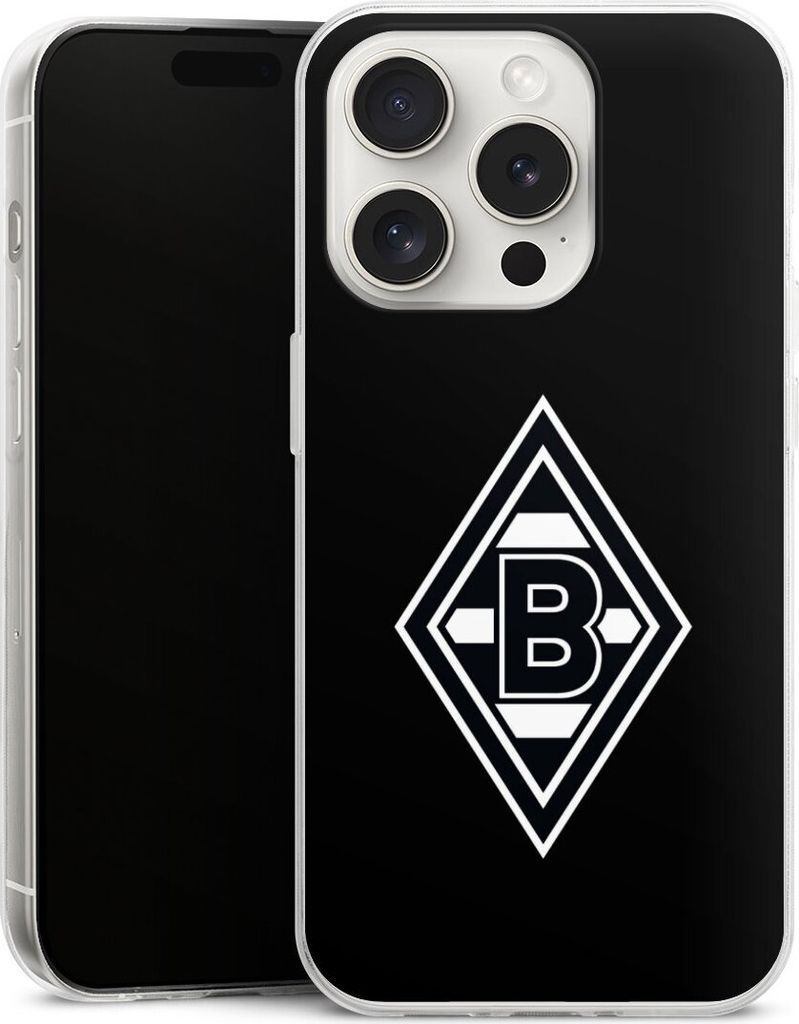 DeinDesign Slim Hülle für Apple iPhone 15 Pro Silikon Case Ultra Dünn Handyhülle Borussia Mönchengladbach Gladbach Wappen
