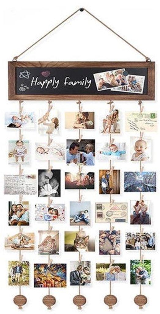 Držiak na fotokoláž – 38 x 90 cm – drevený – 30 fotografií Obrázok produktu 