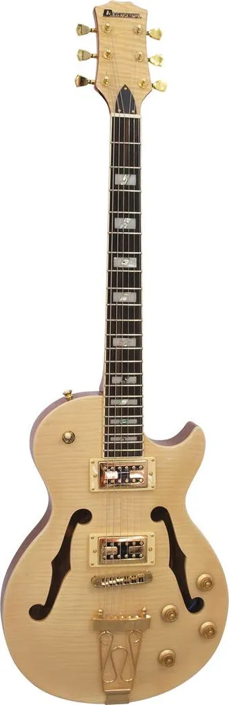 Guitare électrique DIMAVERY LP-600 Naturelle : Manche Érable et Son Riche