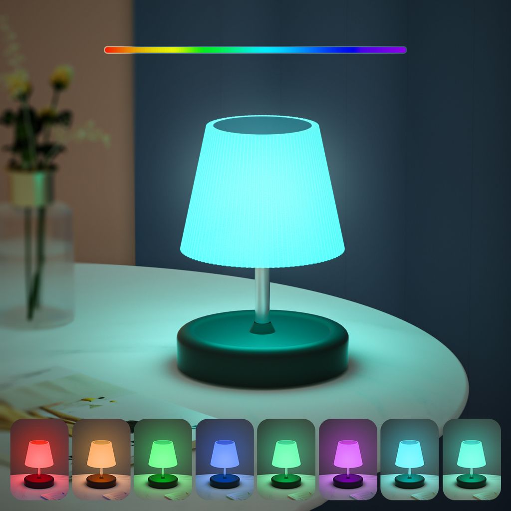 8-Farben-RGB-Dimmung, einziehbare Lampe,Tischlampe Produktbild