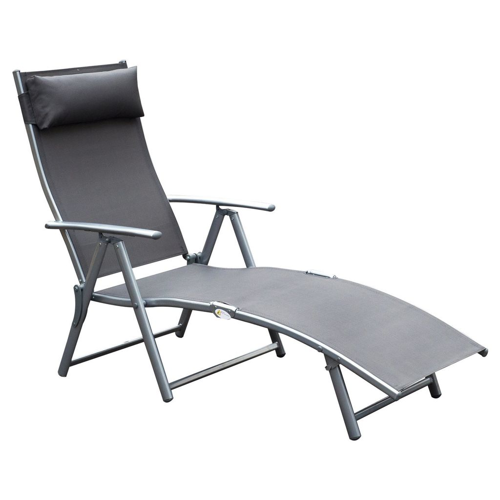 Schwarz TPFGarden Deckchair Sonnenliege Acapulco klappbar Wetterfest Farbe