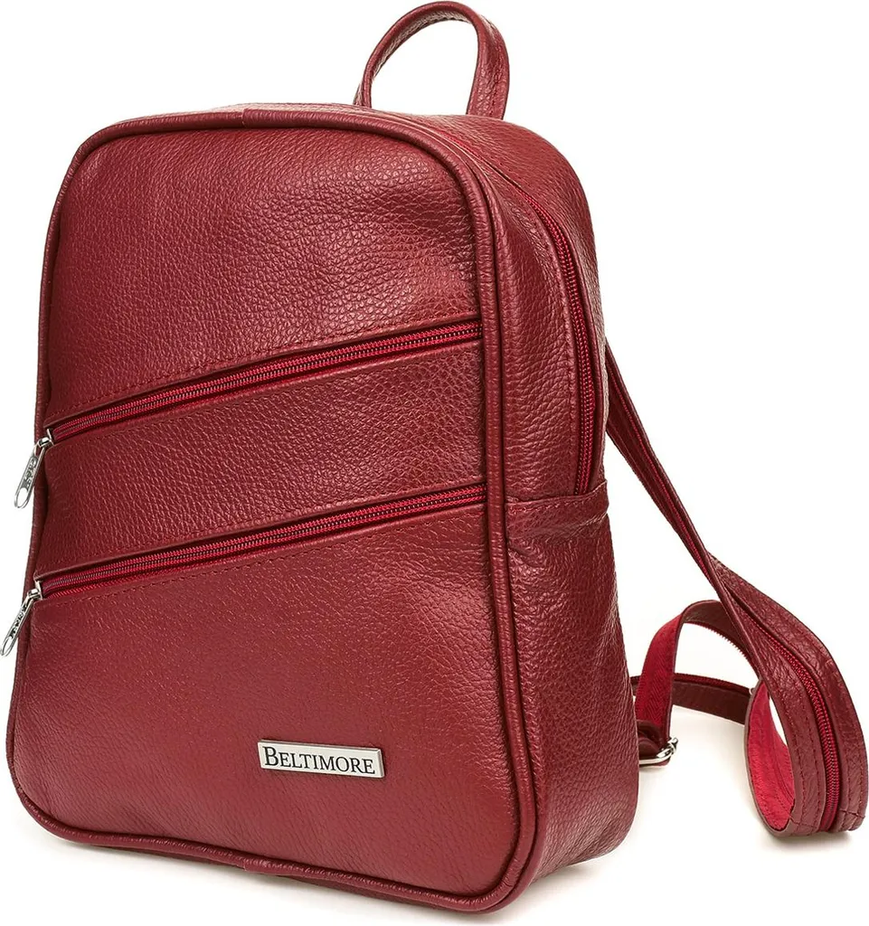 Sac à dos ville femme en cuir véritable Beltimore, grand format chic