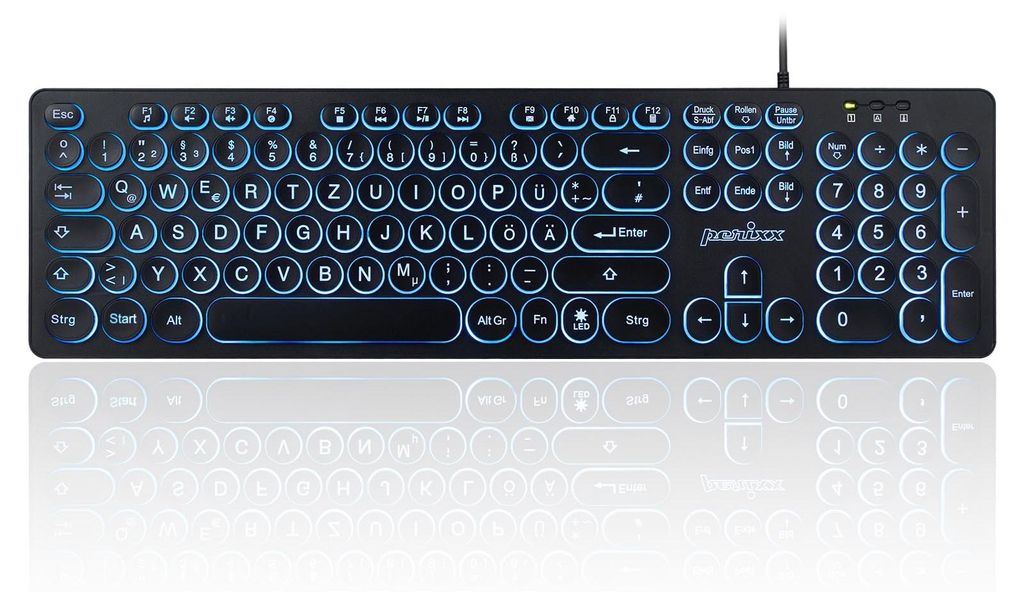 Perixx PERIBOARD-317 R DE B Corded Keyboard German, QWERTZ Image du produit 