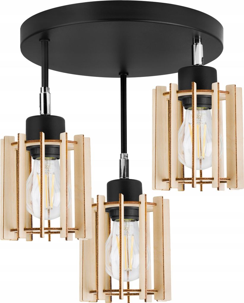 Deckenleuchte Hängeleuchte Holz LED Modern