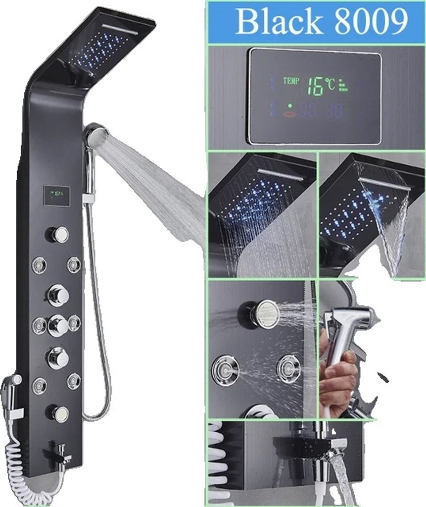LED Duschsystem, Temperaturanzeige, multifunktionale Produktbild 