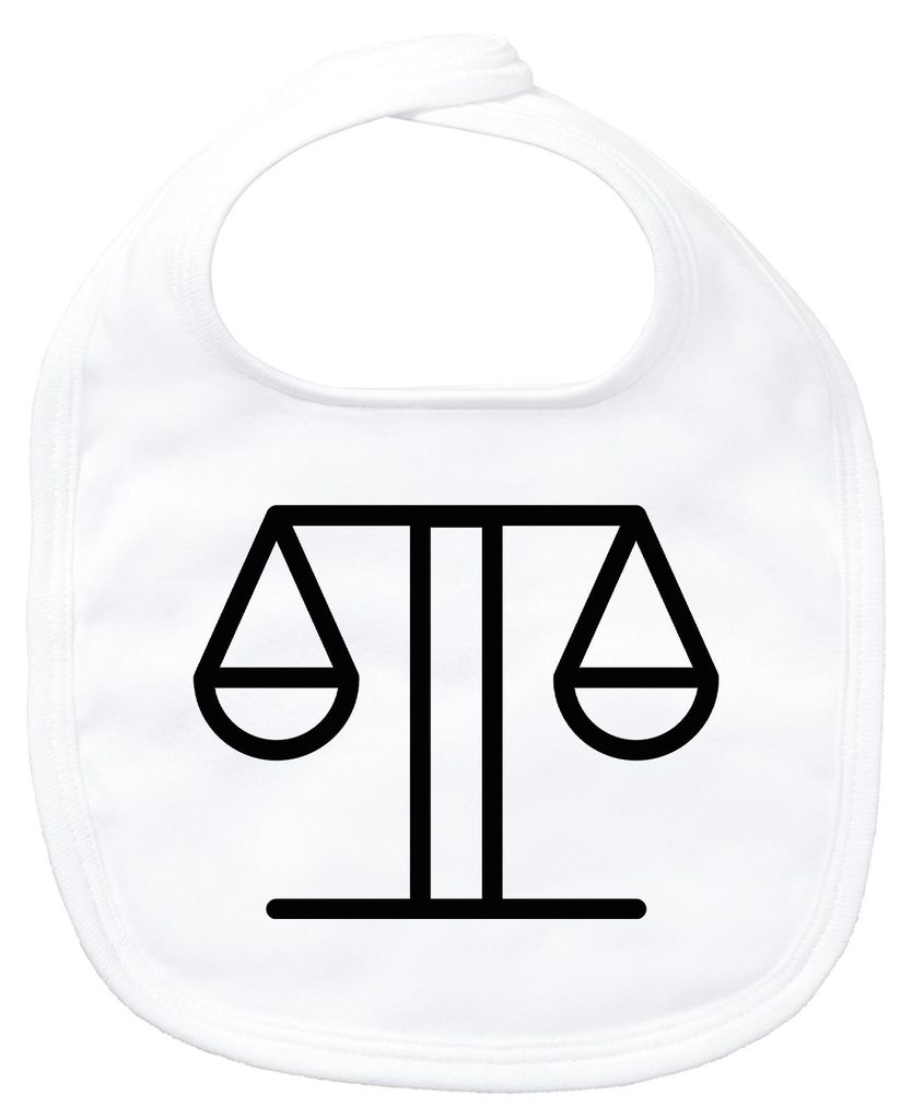 Huuraa Baby Lätzchen Waage Sternzeichen Symbol White Klettverschluss Baumwolle Latz Geschenkidee
