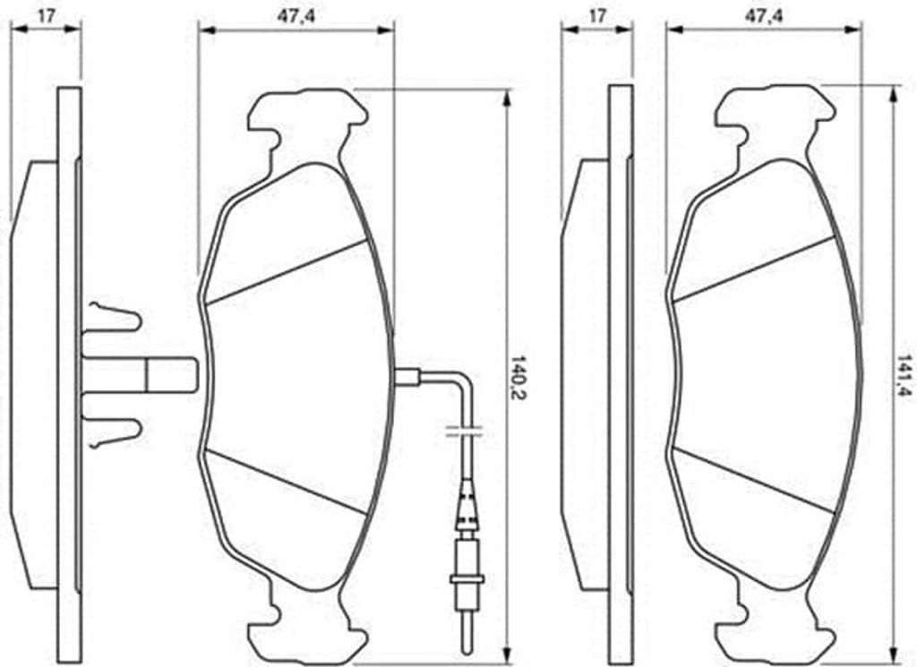 Bosch Bremsbelagsatz, Scheibenbremse 0 986 461 764
