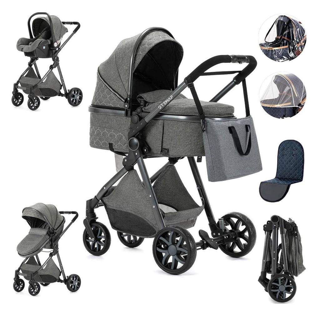 Luxus Multifunktionale 3-in-1 Kombi-Kinderwagen – Produktbild 