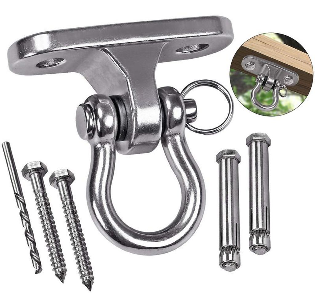 Schwerlast Schaukelhaken mit 180° Edelstahl – Leises Produktbild 