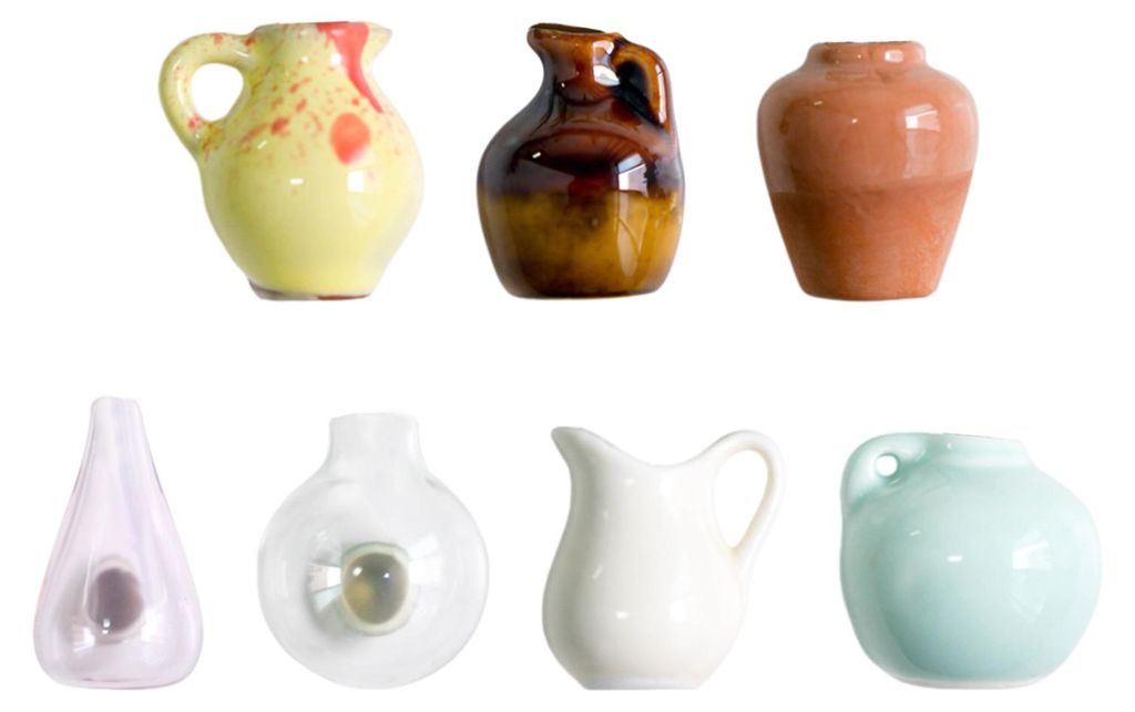 1/5/7 Stück 3D-Vase Keramik-Kühlschrankmagnet im chinesischen Stil Mini-Blumenvase Kühlschrankmagnet für Zuhause, Büro, Küche, Kühlschrankde...