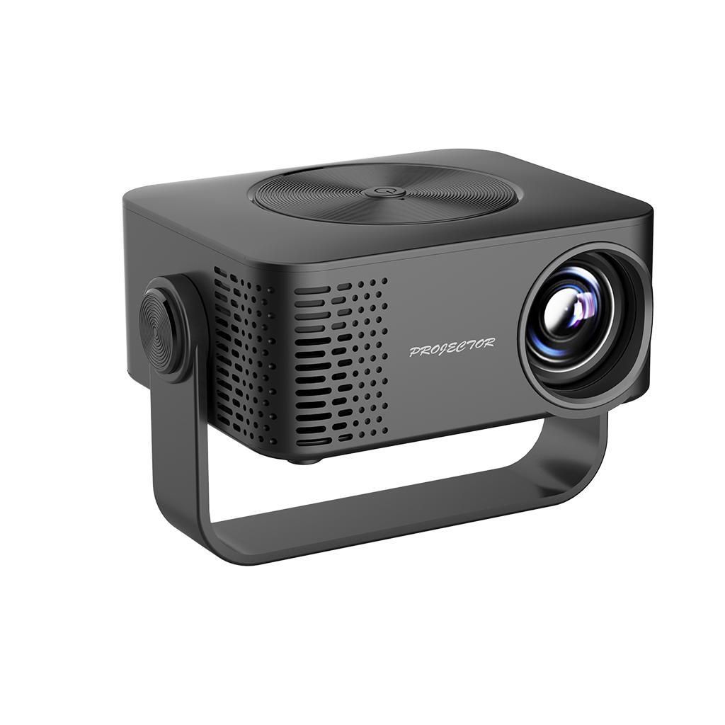 AIORBER Mini Beamer 1080P Full HD mit WiFi & Lautsprecher, tragbarer LED Projektor, Bildschirmspiegelung, HDMI USB, Heimkino, Schwarz