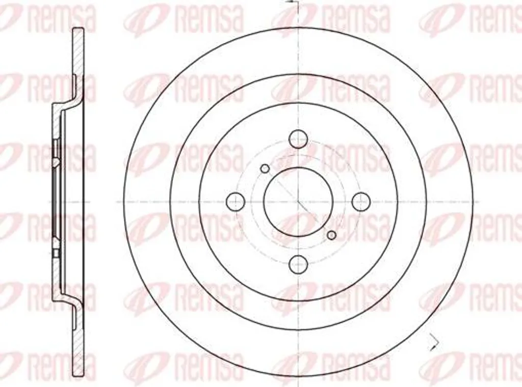 Disque de frein REMSA 61173.00 idéal entretien Yaris - OE 424310D060000