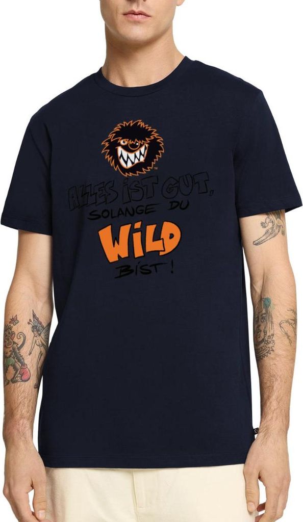 Spreadshirt Die Wilden Kerle Wild Spruch mit Logo Männer Premium T-Shirt, L, Navy