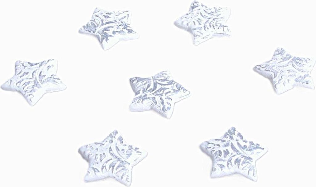 Reliefsterne - silber - ca. 3 cm - 48 Stück - 92031 01