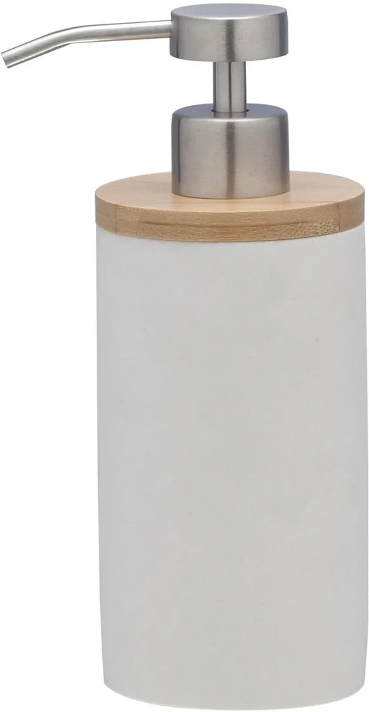 Flacon pompe à savon Grace blanc pour déco de salle de bain zen et chic