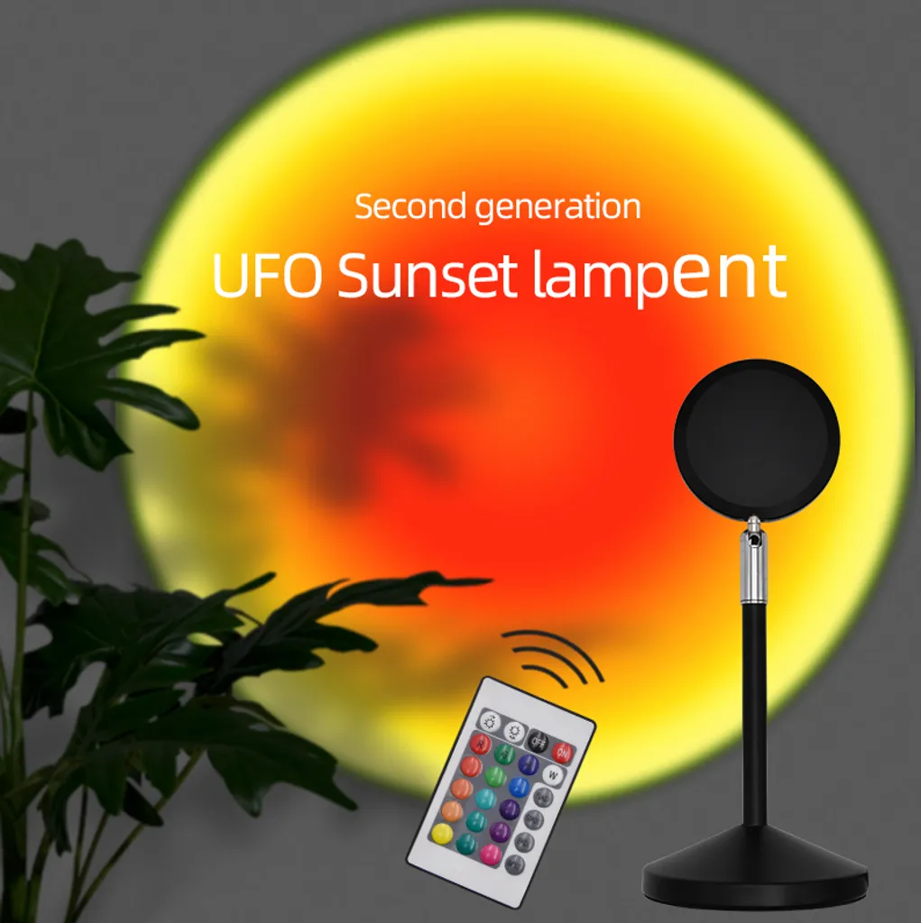 INF Lampe de Table Sunset Projection 16 Couleurs avec Télécommande - Noir - 2