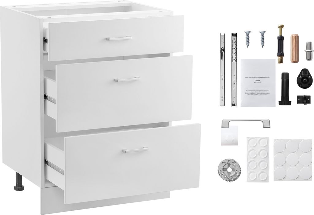 SucceBuy Shaker-Unterschrank, 61 cm B x 48 cm T x 81 cm H, Produktbild 