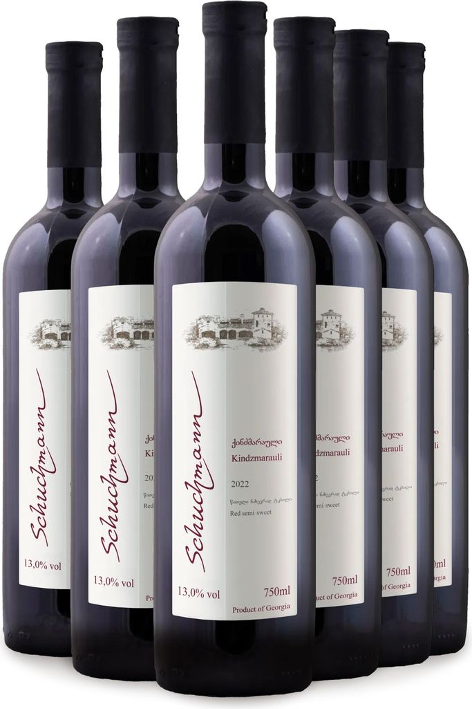 Schuchmann Kindzmarauli 2022 Rotwein lieblich aus Georgien (6 x 0.75L)