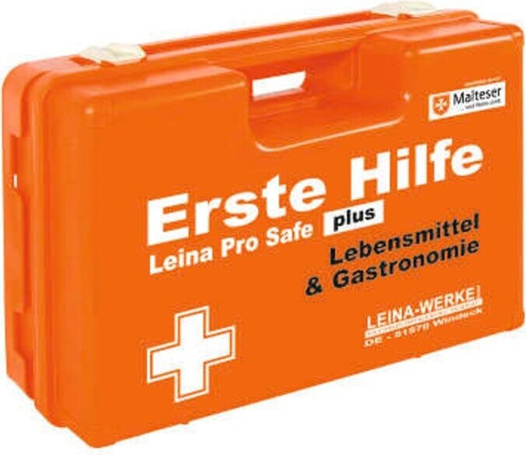 LEINA-WERKE Erste-Hilfe-Koffer Pro Safe plus Lebensmittel & Gastronomie DIN 13169 orange