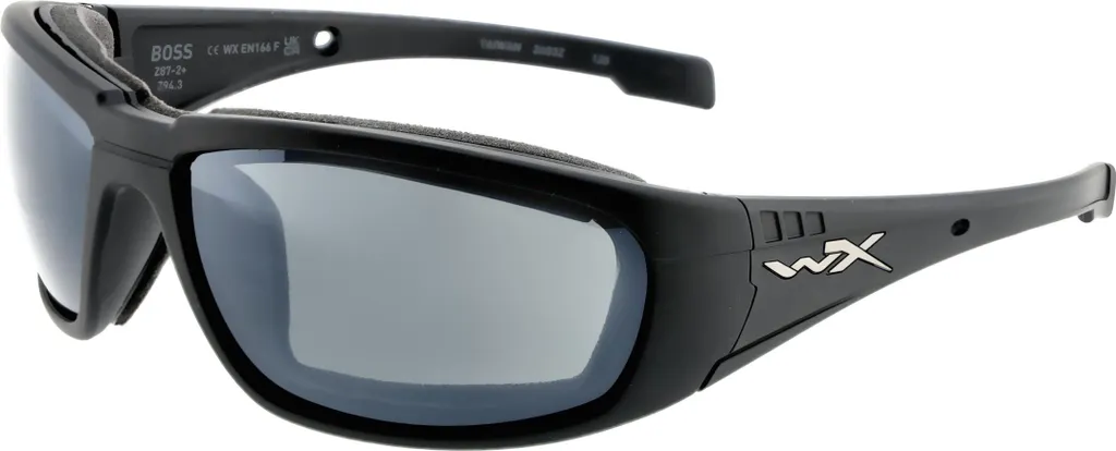Lunettes de Protection Moto et Tir Wiley X Boss CCBOS06 Argent et Noir