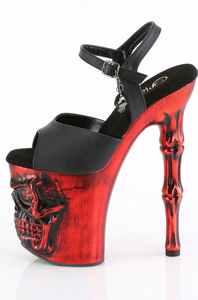 RAPTURE-809-LT Damen Sandale von Pleaser, Schwarz Rot , EU Produktbild 3