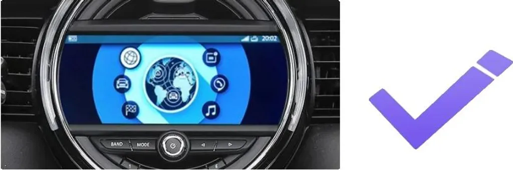 Système tactile 5 icônes avec CarPlay et Android Auto universel