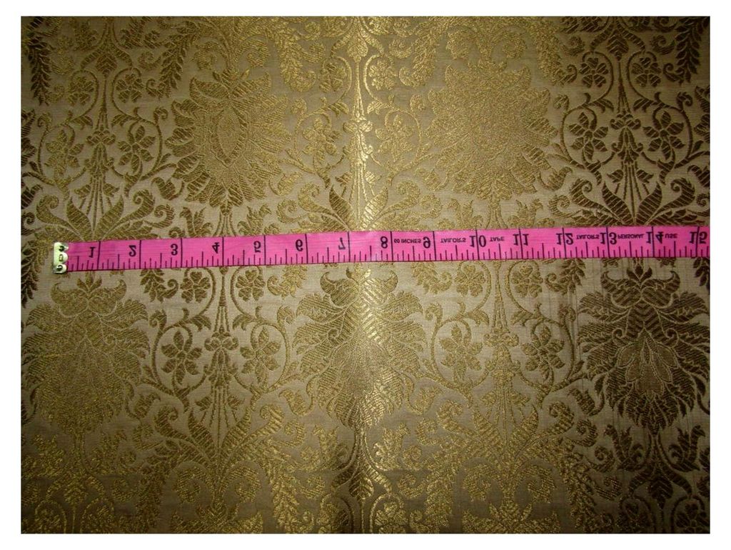Brokatstoff in Goldfarben und Metallic-Gold, 111,8 cm breit