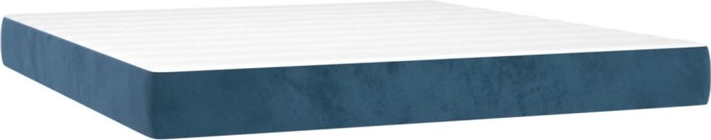 vidaXL Taschenfederkernmatratze Mittel Dunkelblau 180x200x20 cm Samt