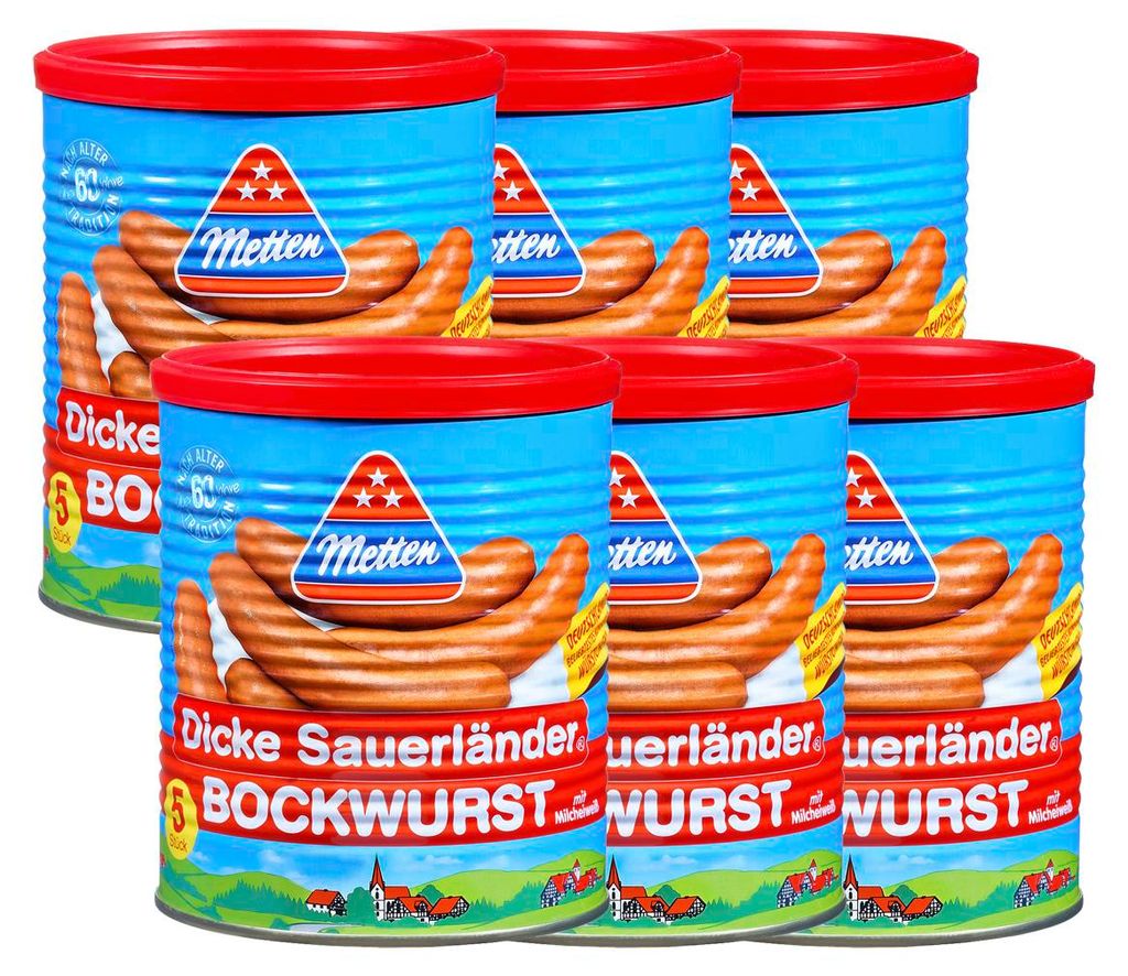 Metten Dicke Sauerländer Bockwurst 400g 6er Pack Produktbild 