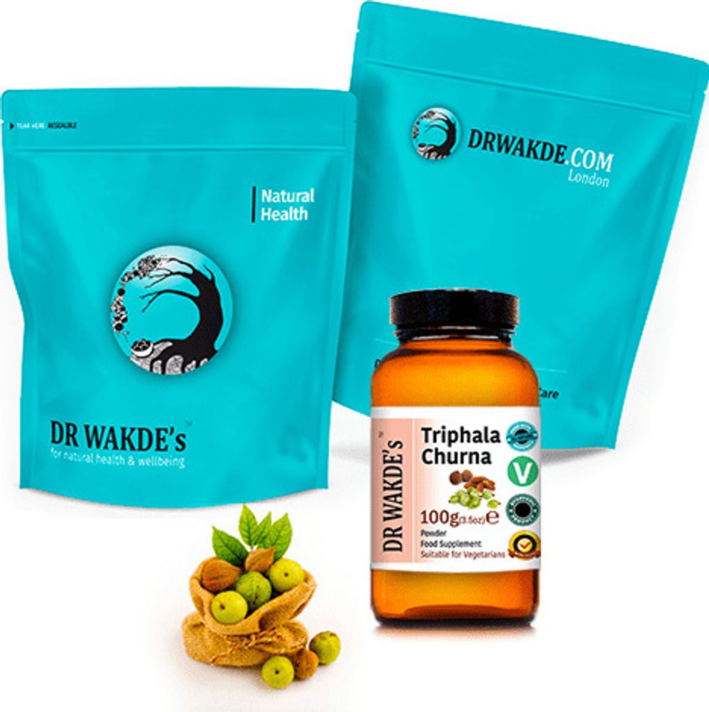 DR WAKDE'S Triphala Churna Pulver - 1 kg (2,2 lb) | Mischung aus 3 Beliebten Getrockneten Früchten | Amla, Haritaki & Bibhitaki | Pflanzlich | Veg...
