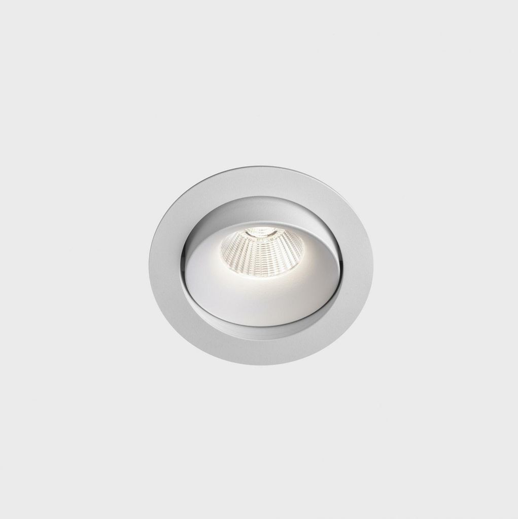 KOHL LIGHTING LUXO TILT Einbauleuchte mit Rahmendurchmesser 105 mm, weiß, 38°, 12 W, CRI 90, 3000 K, 1,10