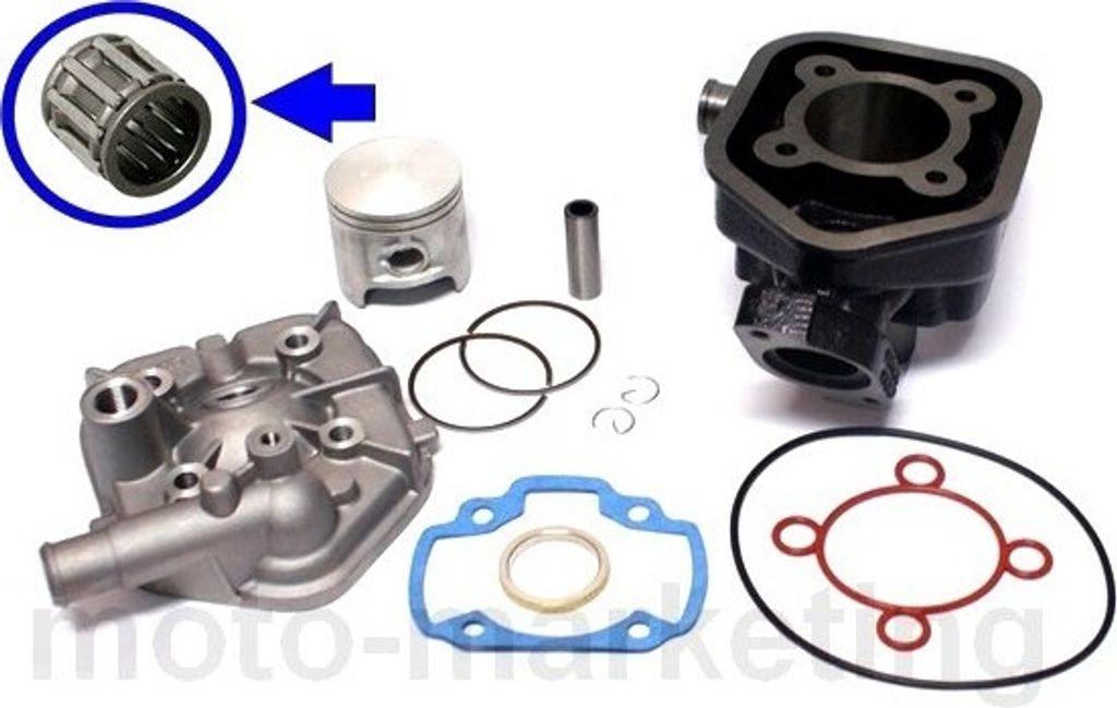 70 Racing Zylinder Nadel Lager Kopf KOMPLETT für Peugeot X Fight Race 50 Wasser