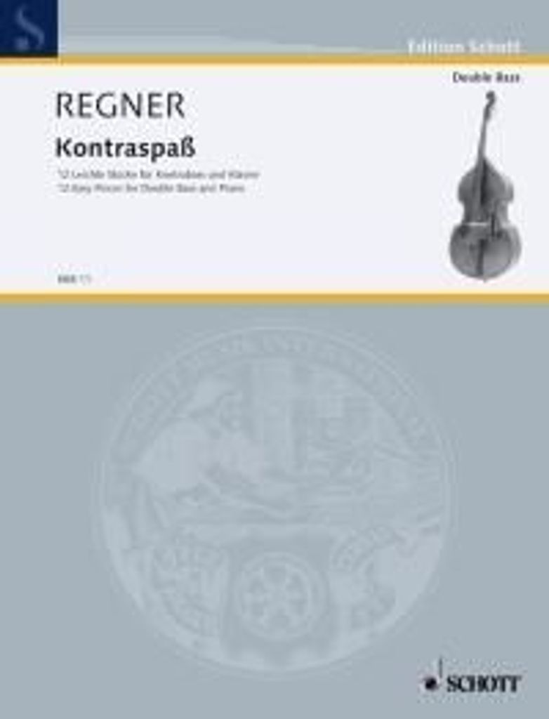 Kontra-Spaß - 12 leichte Stücke für Kontrabass und Klavier - Regner, Hermann - Musiknoten