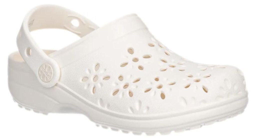 Crocs Classic Floral Cut Out Holzschuhe Weiß EU 38-39 Mann Produktbild 
