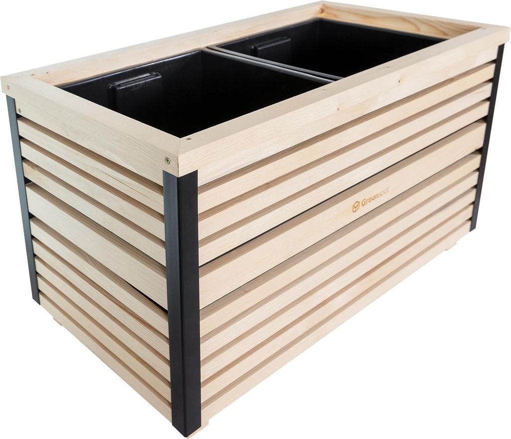 Greenspot Excellent Blumenkasten Holz 80x40cm Klar