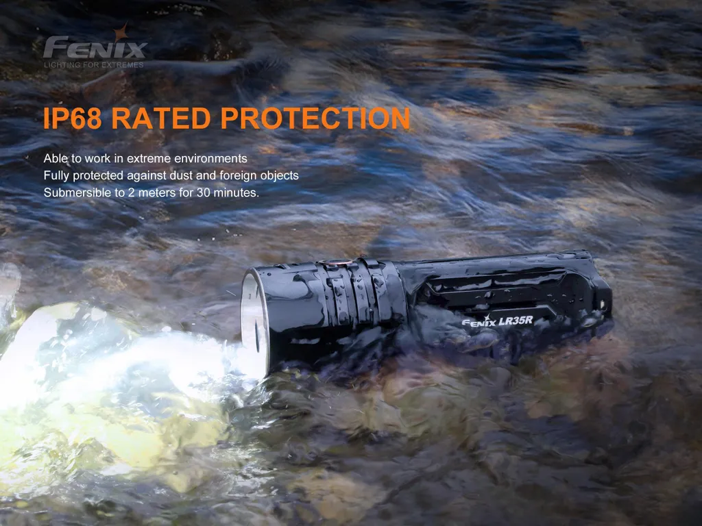 Lampe torche rechargeable Fenix LR35R avec 6 modes d'éclairage LED - 16