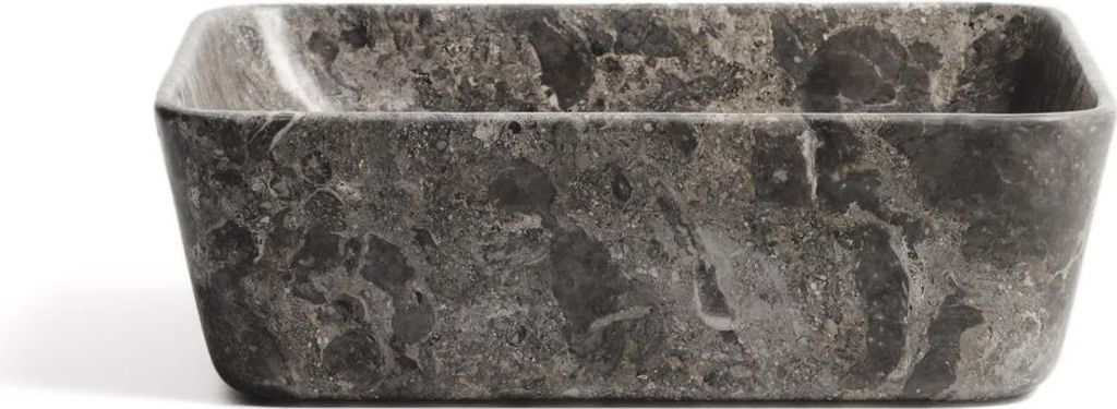 Aufsatzwaschbecken Darnen 40 x 12 x 40 cm Marmor Grau